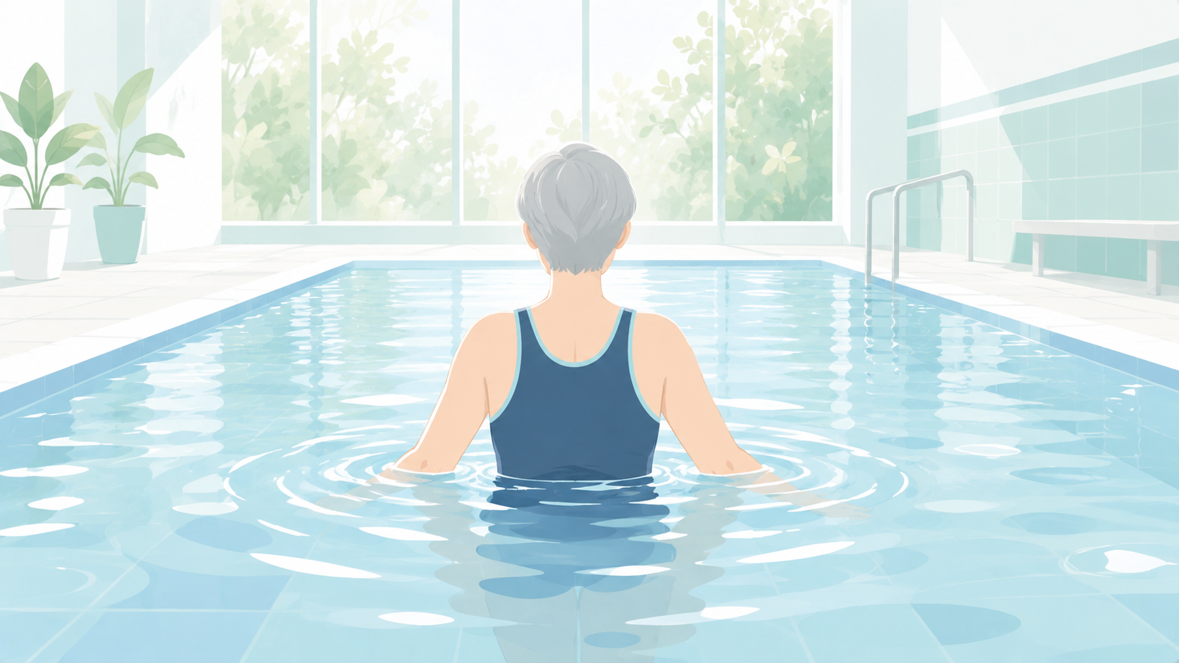 水中ウォーキングは肩こりにいい?｜50代の肩こりがつらい理由と、水中で肩甲骨を動かすコツ｜現役インストラクター解説